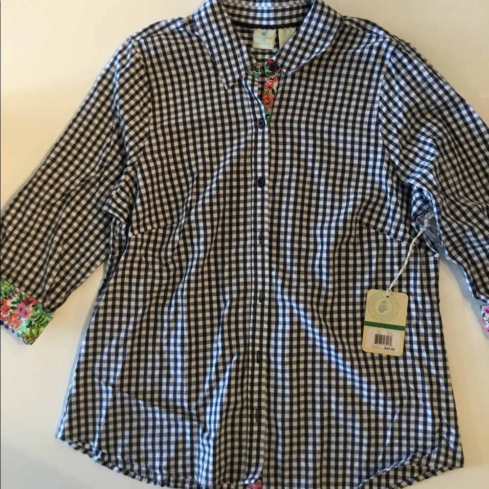 Caribbean Joe Button Up! Perfect for summer! SZ L